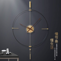 2024 new Spanish style modern light extravagant minimalist hanging clock living room bedroom clock art creative hanging clock