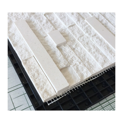 Белая изогнутая мозаика на стену, 3D, ископаемые