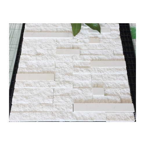 Белая изогнутая мозаика на стену, 3D, ископаемые