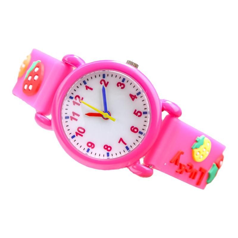 儿童手表女孩可爱草莓指针式防水电子表女童宝宝幼儿园小朋友潮表,淘宝优惠券,粉丝福利购,淘宝优惠卷