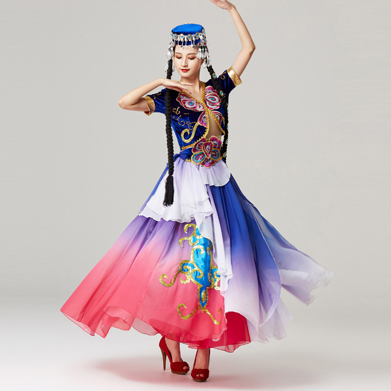 阿幸新疆舞蹈维吾尔族演出服装回族 阿幸民族服装/舞台装