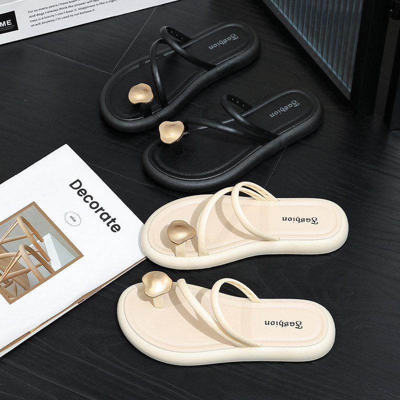 凉鞋女款2024新款夏季外穿时尚百搭高级感海边沙滩网红夹脚凉鞋女,淘宝优惠券,粉丝福利购,淘宝优惠卷