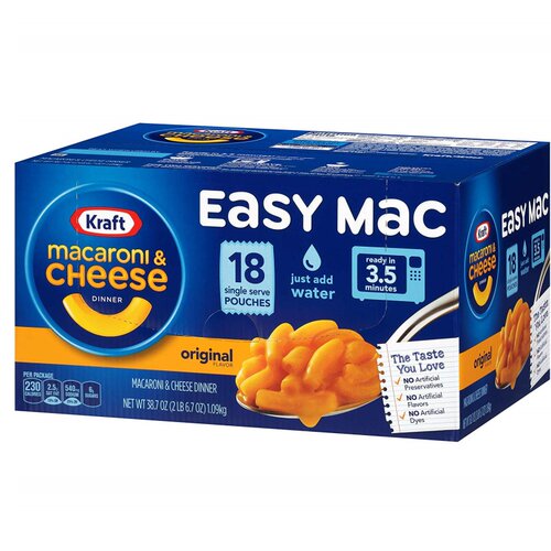 美国直邮Macaroni奶酪芝士通心粉即速食Easy Mac and cheese - 图0