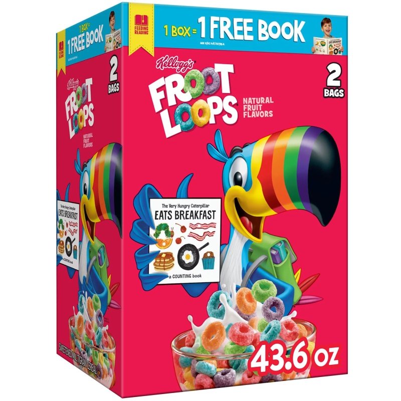 美国直邮家乐氏麦片彩色水果谷物圈圈早餐Kellogg's Froot Loops,淘宝优惠券,粉丝福利购,淘宝优惠卷