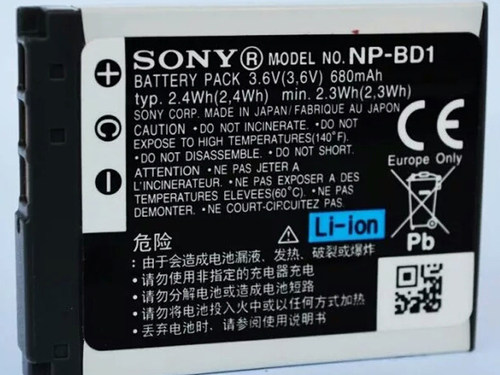 索尼NP-BD1电池DSC-T70 T77 T90 T500 T300 T200 T900相机电池 - 图1
