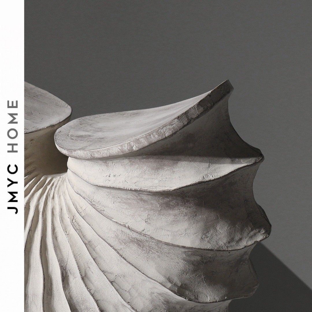 简约创意软装饰品轻奢几何树脂摆件样板房间售楼处电视柜艺术摆设 - 图0