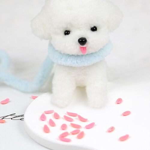 戳戳乐钩针毛绒玩偶眼睛鼻子diy手工配件手缝娃娃黑豆眼睛直插 - 图0