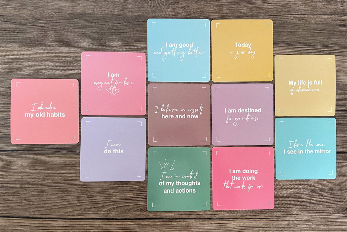 日常鼓励卡片 Daily Inspiration Cards英文激励肯定卡60张白卡纸