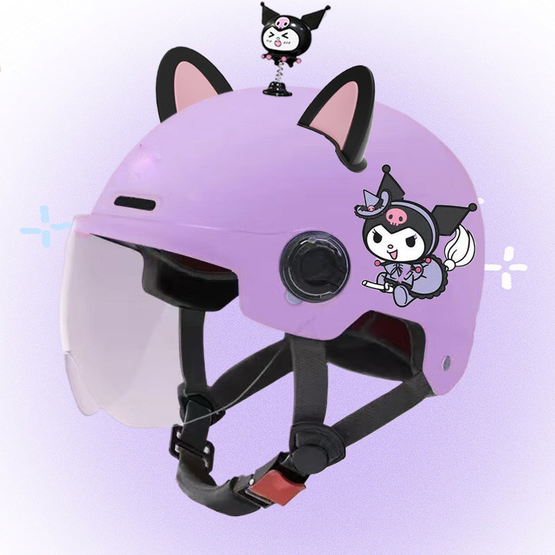 3C Certified Electric Vehicle Helmet for Boys and Girls Summer Sun Protection Cute A Kurome All-Season Safety Hat for Children