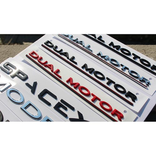 适用于tesla特斯拉Model3 X S高性能字标贴标 DUAL MOTOR改装装饰 - 图1
