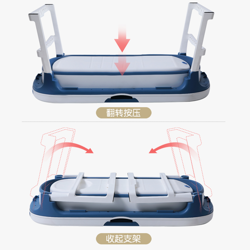 加大浴桶婴儿折叠浴盆儿童洗澡桶宝宝泡澡家用新生用品加厚沐浴桶-图1