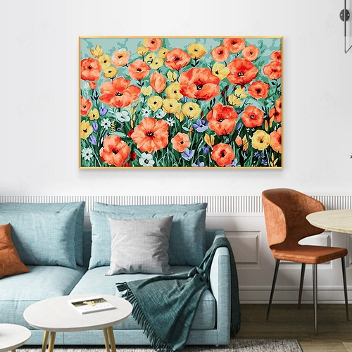 Cross -Stitch Flower Series 2021 Новая вышиваемая гостиная слегка масло вытягивает себя вышивкой 2022