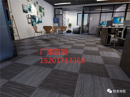 大面积条纹恒发LK1方块地毯卧室办公拼接商用写字楼商务楼博物馆 - 图0