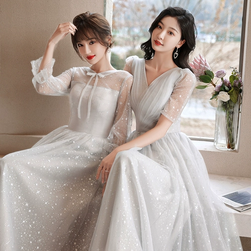 Зимнее платье подружки невесты, длинное вечернее платье, зимняя юбка, длина макси, простой крой