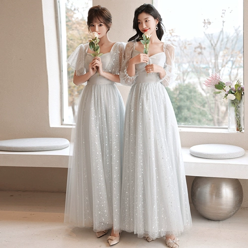 Зимнее платье подружки невесты, длинное вечернее платье, зимняя юбка, длина макси, простой крой