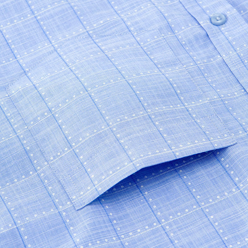 南极人男短袖格子加大加肥宽松衬衫 网尚明珠服饰衬衫