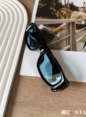 个性复古方框痞帅凹造型墨镜近视