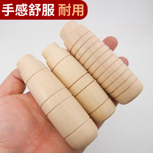 荷木圆菜刀柄传统铁刀替换刀把穿心木把手工刀柄实木柄老式刀木把 - 图1