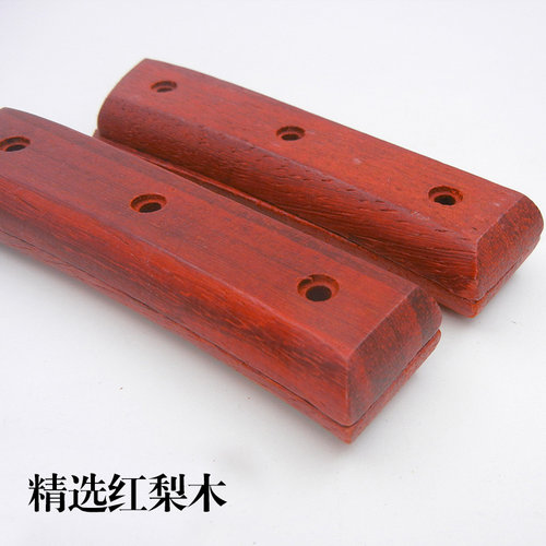 红梨木菜刀柄 手工刀具木柄菜刀木把替换2片配件铆钉固定夹钢刀把 - 图1