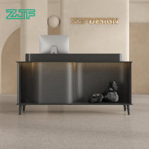 Crowdsmiths Workshop Womens Clothing Shop Black With Lamp Front Desk Reception Desk Tide Store Cashier Shop Shop Creative Collection Desk Customised