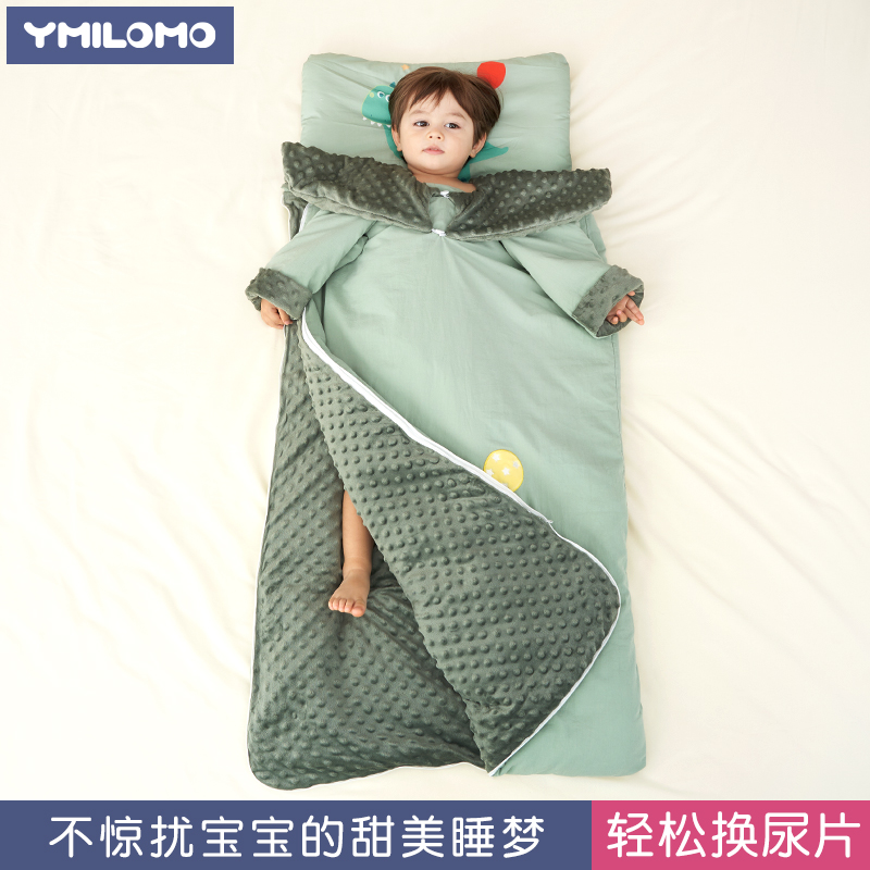 婴儿睡袋春秋冬款宝宝睡觉防踢被神器中大童四季通用加厚儿童被子