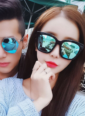 新款手工板材黑色太阳镜男墨镜女韩潮人个性偏光开车司机男潮眼镜
