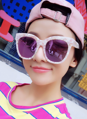 molgirl超大框手工花色太阳眼镜