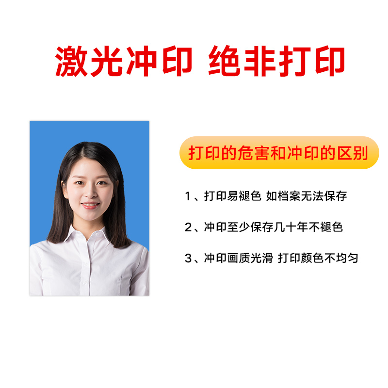 洗照片2寸1一寸证件照换底色冲印打印高清登记照包邮大头贴小照片