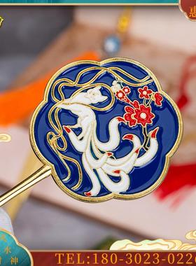 锌合金男女扇子法器武器小配件佛像神像手里拿的头冠披风