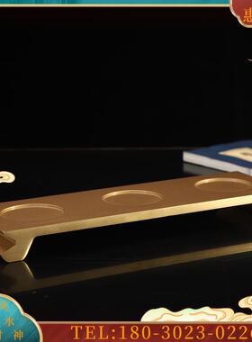 佛具用品供杯黄铜财神供水杯佛前水供杯底座供台案台水杯架