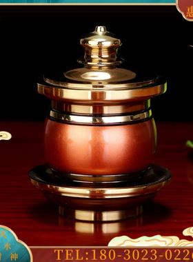 台湾铜杯佛前水供杯带盖子圣水杯观音净水杯供奉佛【议价】