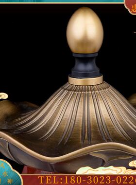 琉璃铜宝莲花灯LED供灯观音佛前莲花灯供神供佛家用长明灯