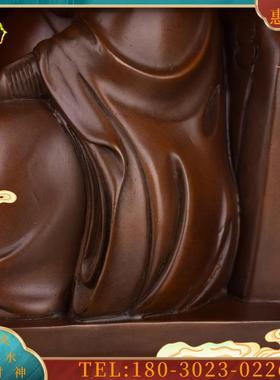 2/16/19英寸纯铜彩绘玄天上帝铜像真武大帝神像供奉摆件