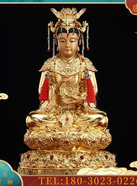 三宵娘娘神像庙里云霄琼霄碧霞三仙姑碧宵眼光送子娘娘全铜贴金