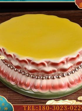 佛像观音菩萨陶瓷莲花座台供奉供佛陶瓷圆形摆件香炉神像【议价】