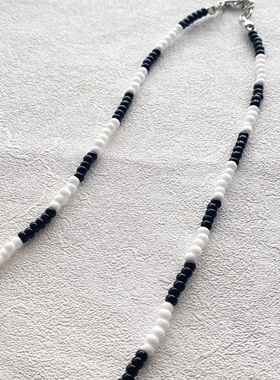 明星同款项链串珠手工圆珠链男女