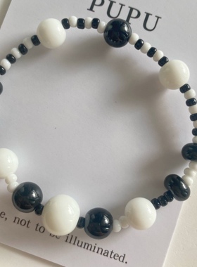 pupu原创手工珍珠奶冻黑白情侣