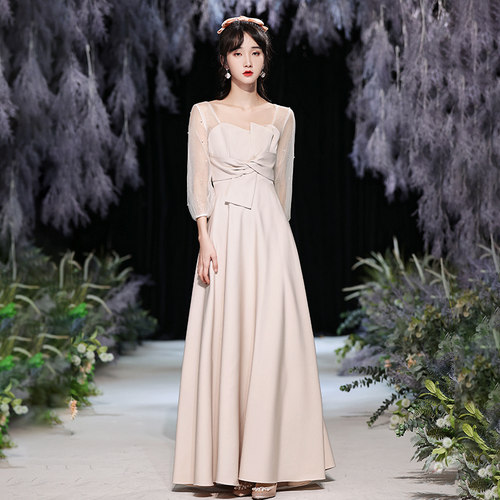 伴娘服2026新款夏季姐妹裙女平时可穿高级感伴娘团晚礼服显瘦气质 - 图3