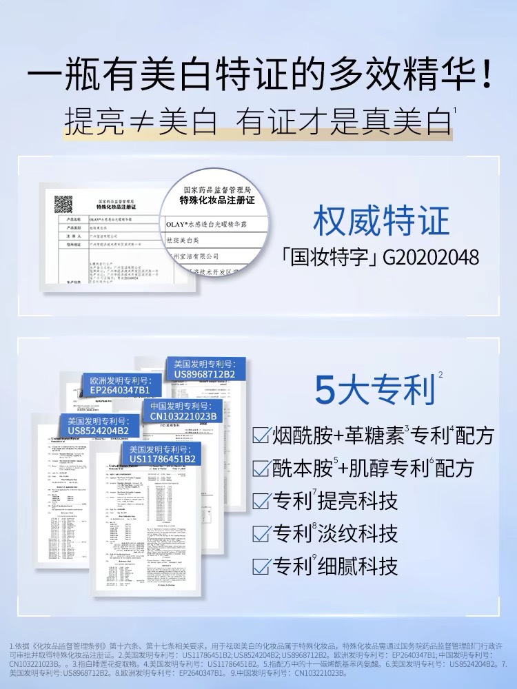 【全新升级】OLAY玉兰油双小白瓶抗糖淡斑组套装精华液美白提亮