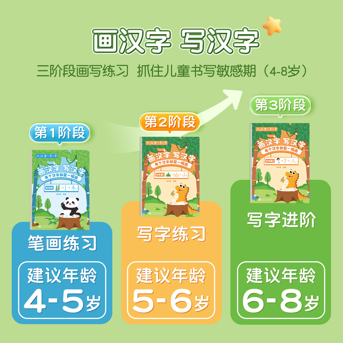 六品堂趣味控笔训练字帖幼小衔接幼儿园练字本入门每日一练汉字点阵描红本一年级字帖画画小学生儿童教材全套一日一练幼儿笔画笔顺
