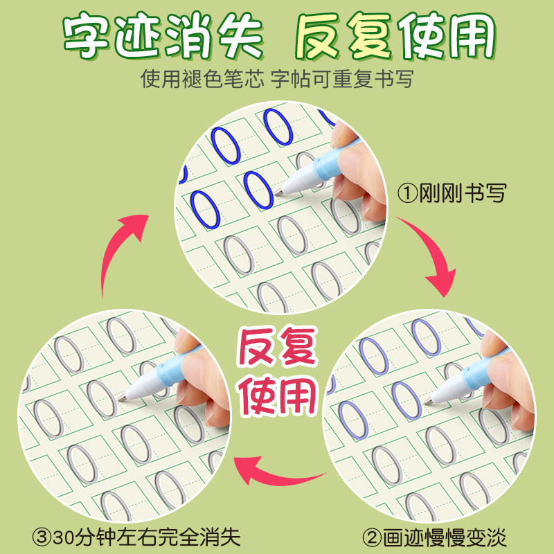 六品堂幼儿园数字字帖学前班儿童启蒙学前3岁456凹槽控笔训练幼小衔接练字本贴幼儿小学生写字帖练习描红本宝宝中班大班初学者入门