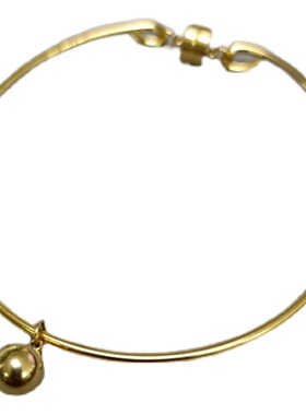 包金贝珠圆球吊坠ins纤细手镯