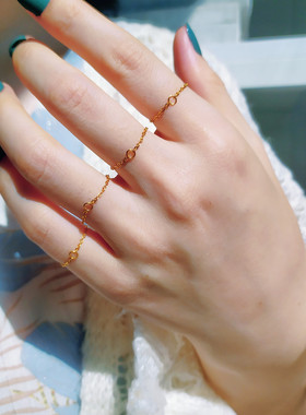 HuoTing女钛钢简约戒指高保色