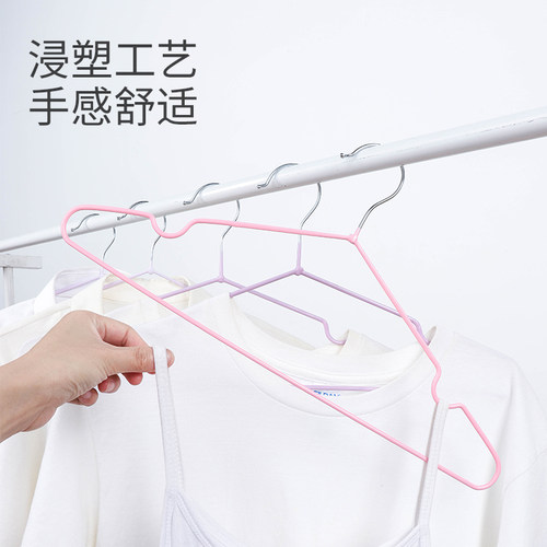 加粗衣架成人防滑晾挂钩衣挂家用学生宿舍无痕衣服架子晒衣架撑子 - 图0