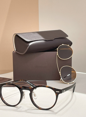 日系OP复古圆形板材近视墨镜框