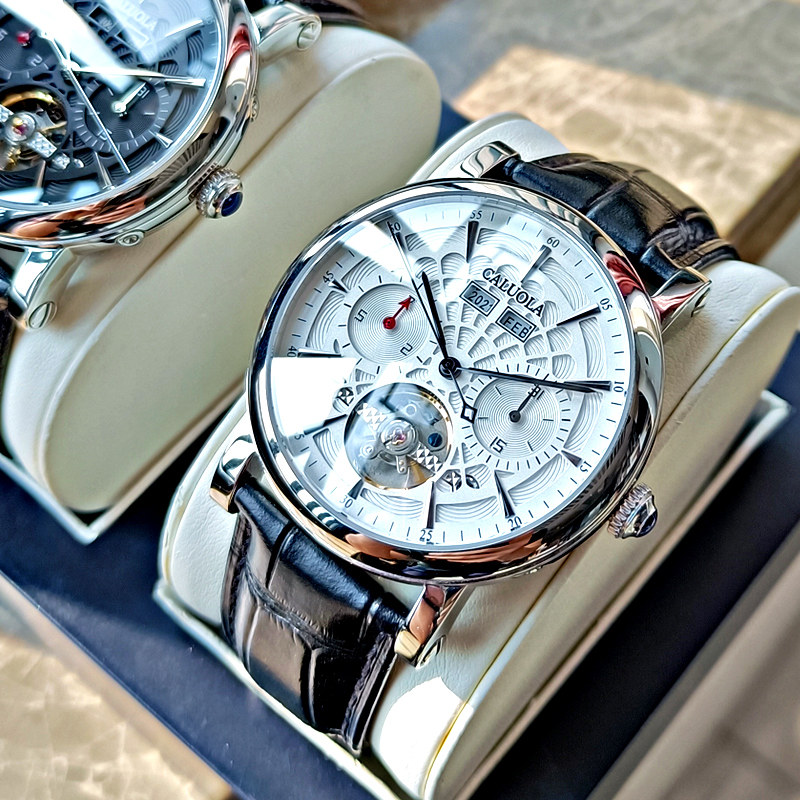 卡罗莱正品陀飞轮镂空男士全男表 luoscat洛诗卡特国产腕表