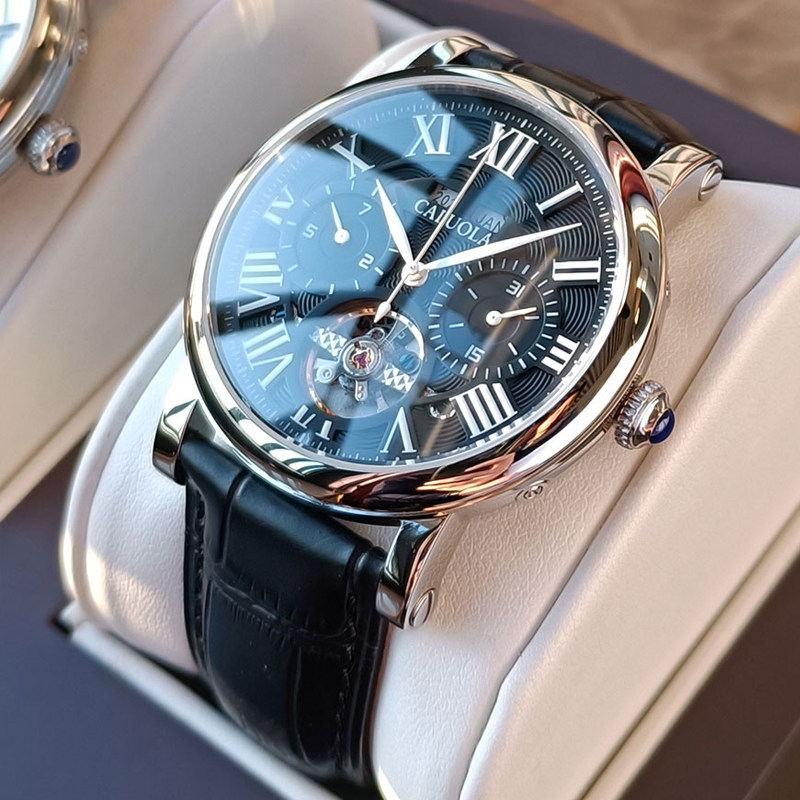 卡罗莱正品陀飞轮镂空男士全男表 luoscat洛诗卡特国产腕表