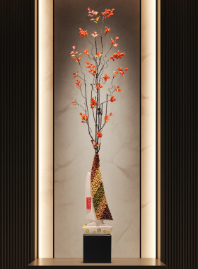 招财旺宅小象花瓶摆件客厅插花电视柜玄关壁龛竖高装饰艺术品高档