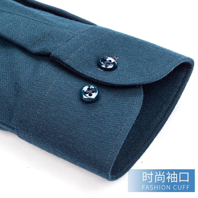 俞兆林羊毛长袖秋冬季厚款绿色衬衫 瑞飞服饰衬衫