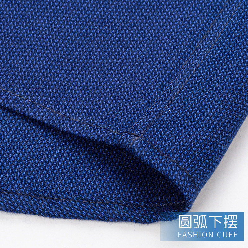 罗蒙纯棉衬衫男长袖商务休闲中年 瑞飞服饰衬衫